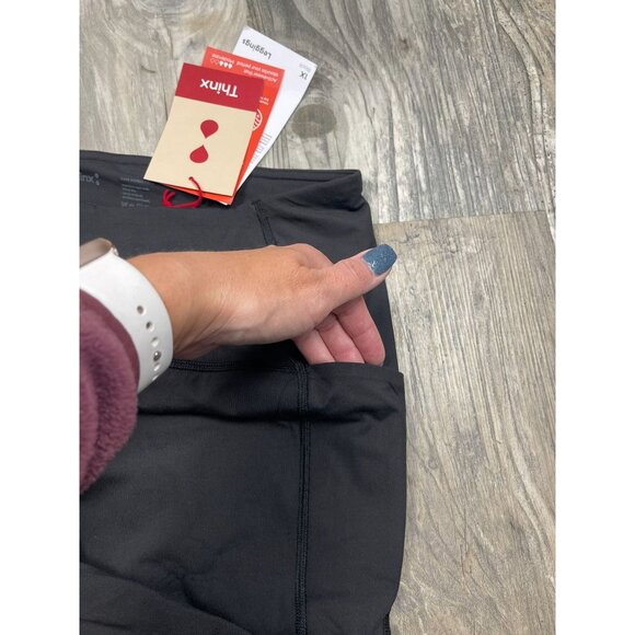 NEW Thinx Period Leggings 1X Moderate Absorption Black Pockets Athletic - Picture 8 of 11